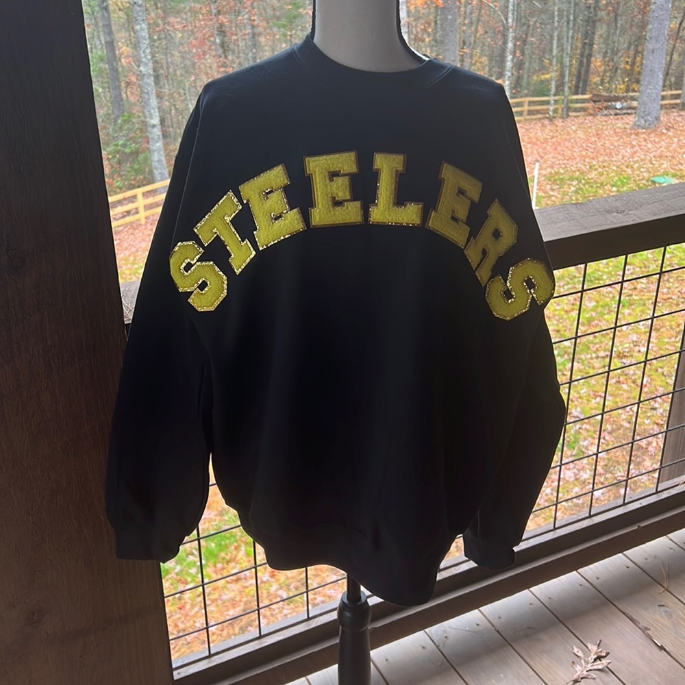 Chenille Patch “STEELERS” sweatshirt L